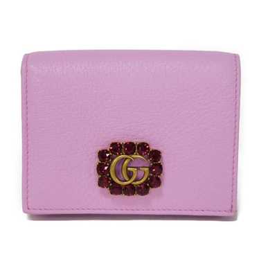 Gucci GUCCI Bi-fold wallet GG Marmont Crystal Com… - image 1