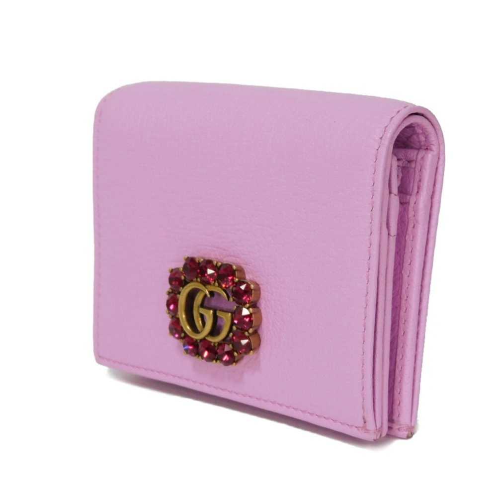 Gucci GUCCI Bi-fold wallet GG Marmont Crystal Com… - image 2