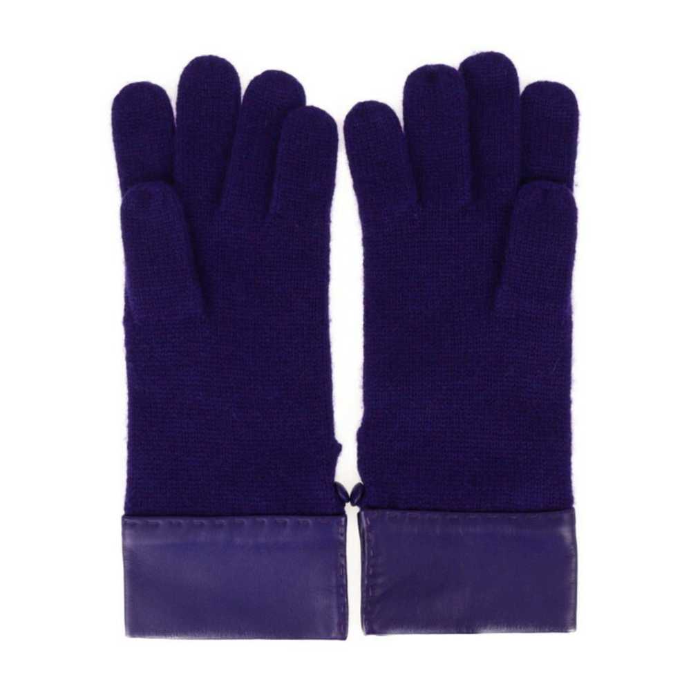 Hermes Hermes Gloves SM Cashmere Lambskin Violet … - image 2