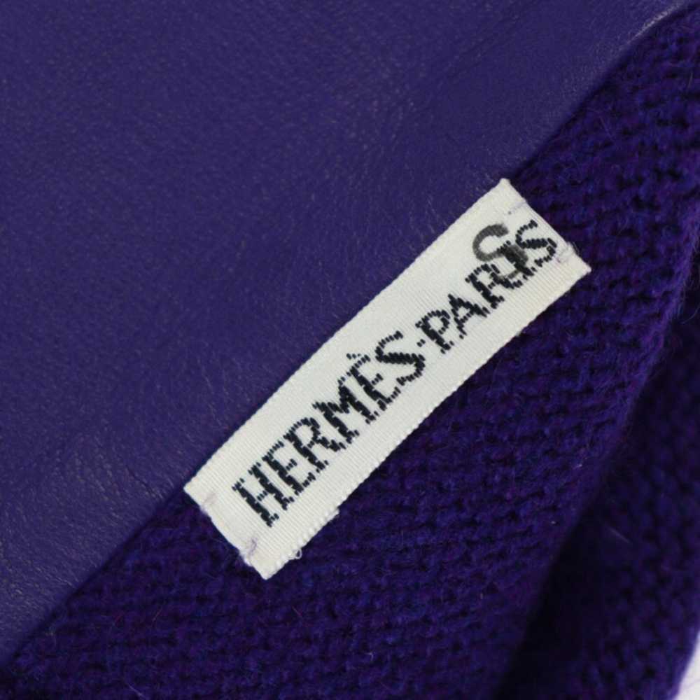 Hermes Hermes Gloves SM Cashmere Lambskin Violet … - image 7