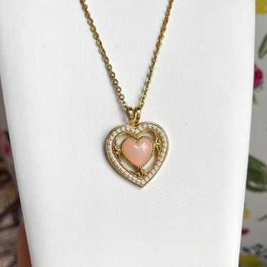 Vintage Gold Tone Heart Necklace