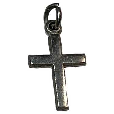 Vintage 925 Sterling Silver Cross Charm Religious - image 1