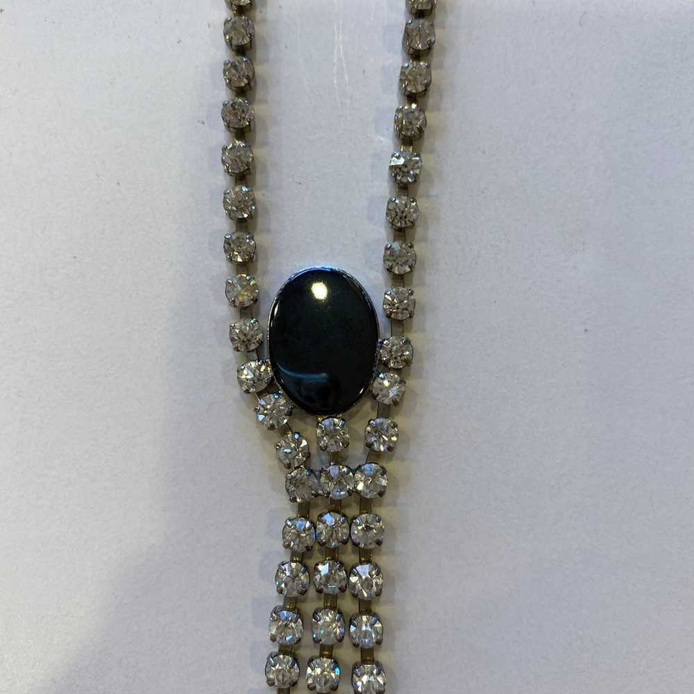 VINTAGE Rhinestone Necklace - image 4