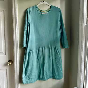 Gudrun Sjoden Green Teal Drop Waist Knit Sweater … - image 1