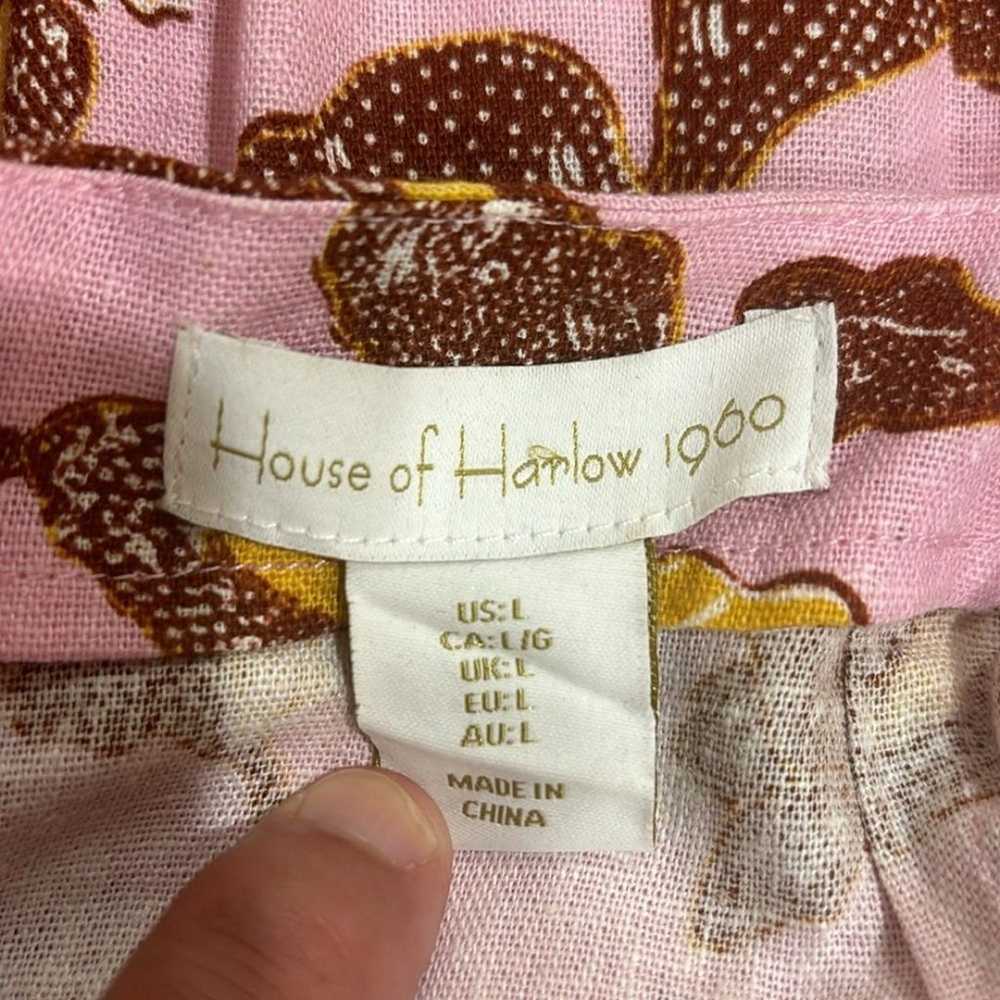 House of Harlow 1960 Pink Orchid Linen Blend Open… - image 9