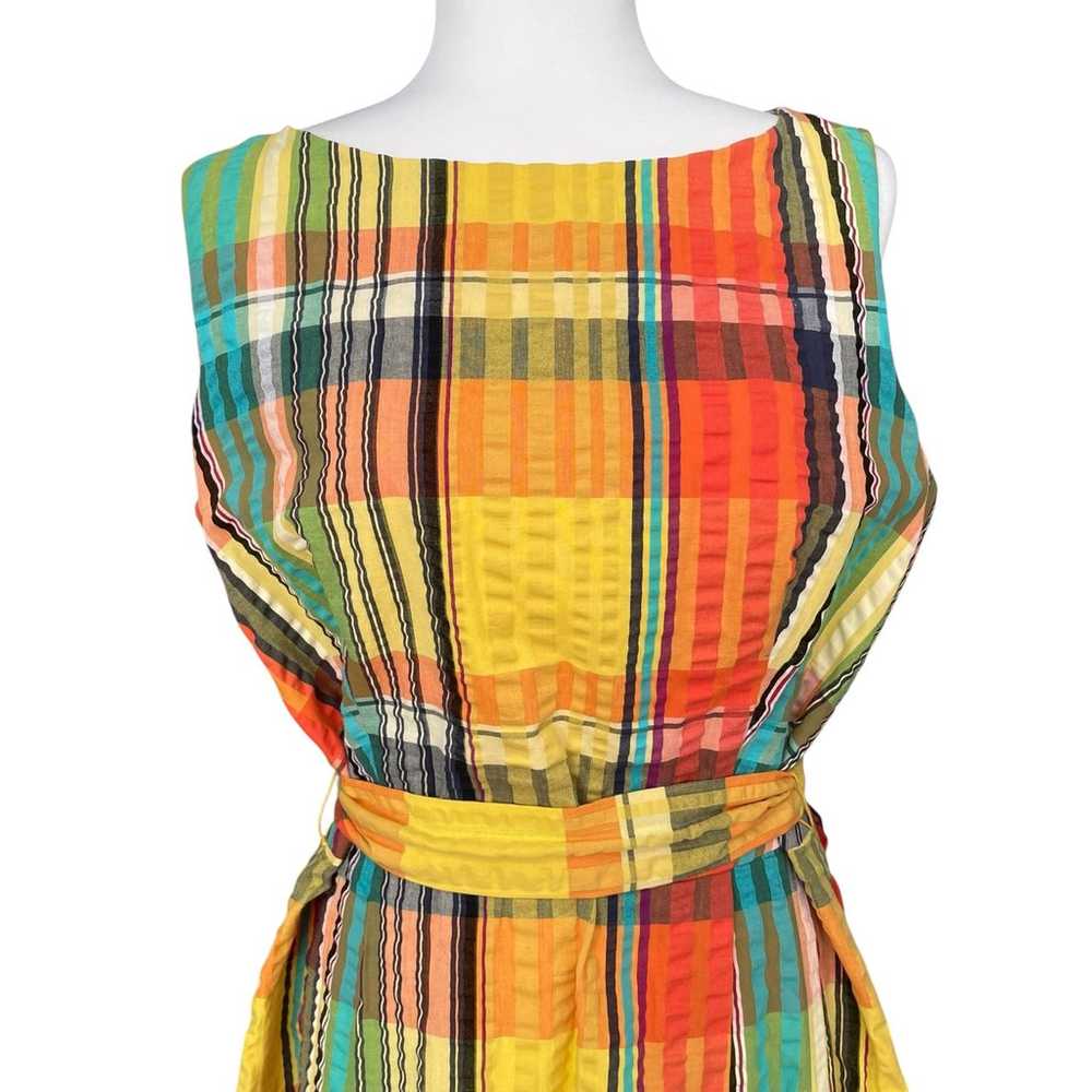 Anne Klein Sleeveless Vibrant Plaid Square Neck C… - image 2