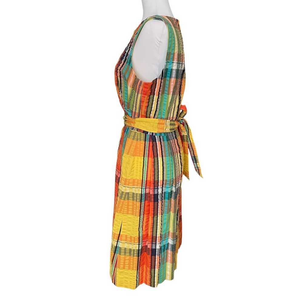 Anne Klein Sleeveless Vibrant Plaid Square Neck C… - image 3