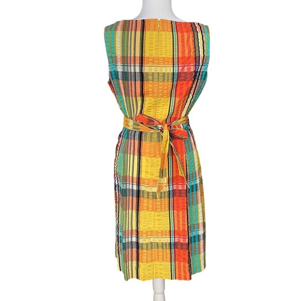 Anne Klein Sleeveless Vibrant Plaid Square Neck C… - image 4