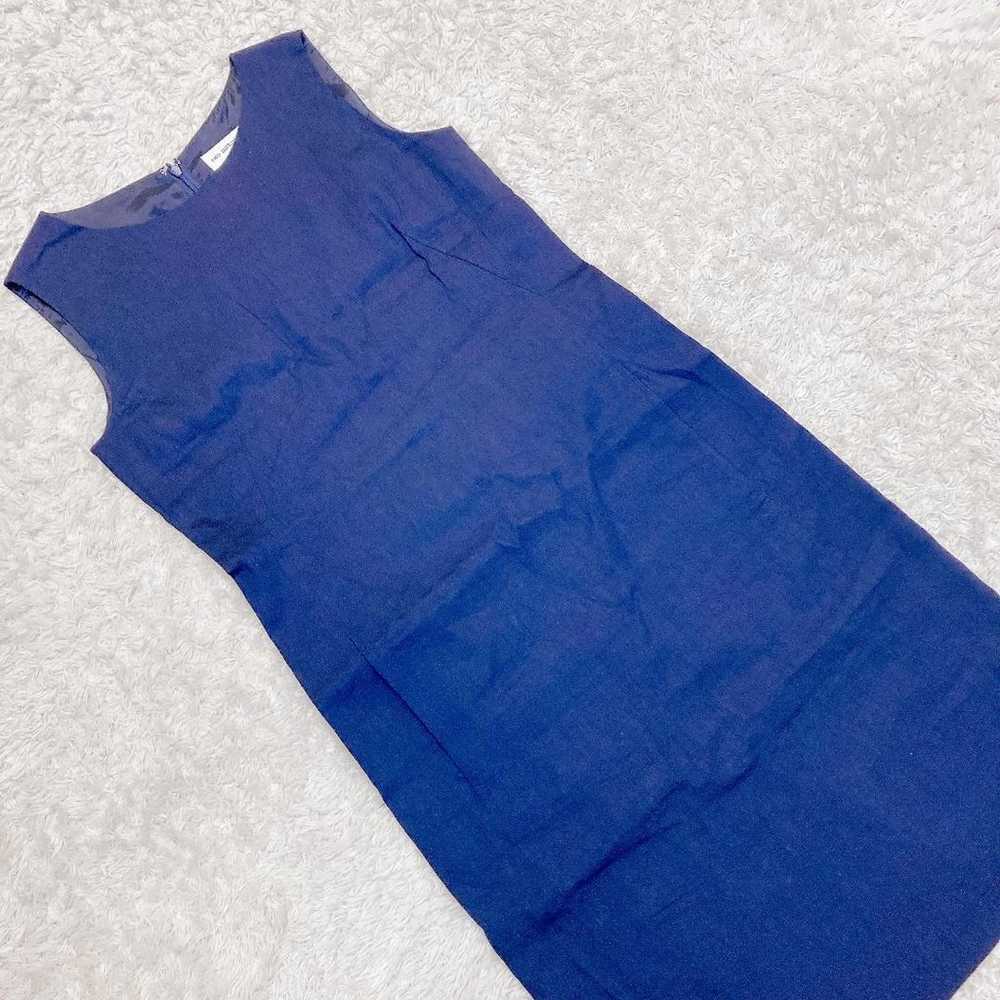 INED Size 11, M, L Linen Women's Dress Sleeveless - image 1