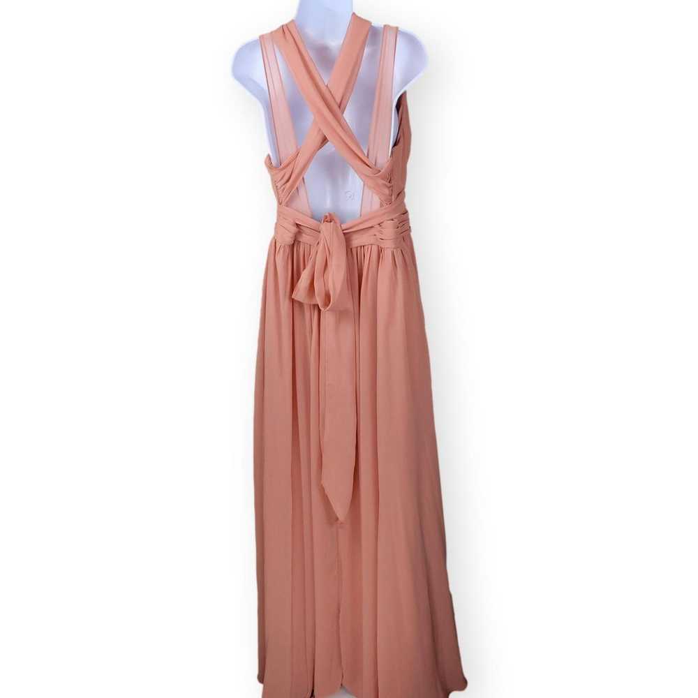 Azazie Pink Chiffon Sleeveles WrapFull Ball Gown … - image 8