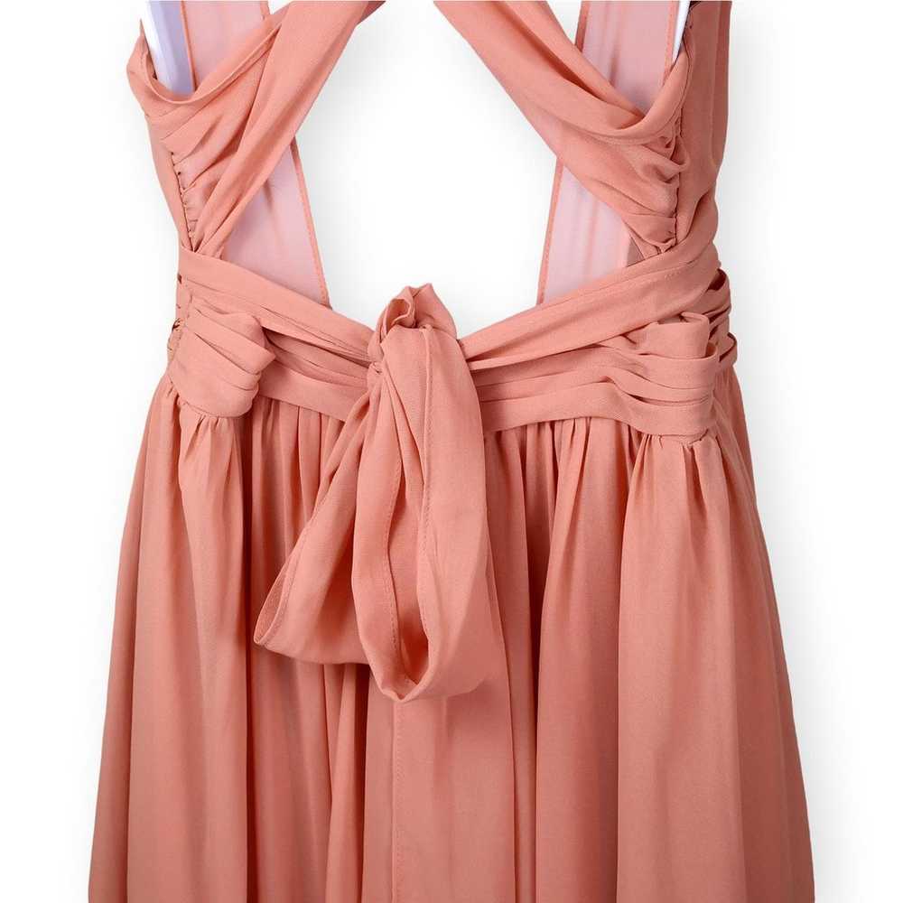 Azazie Pink Chiffon Sleeveles WrapFull Ball Gown … - image 9