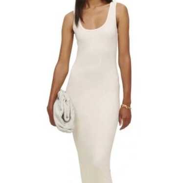 Reformation Nero Open Back Body Con Ivory Knit Mi… - image 1