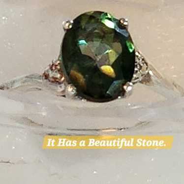 Sterling Silver w Gorgeous Stone Ring - image 1