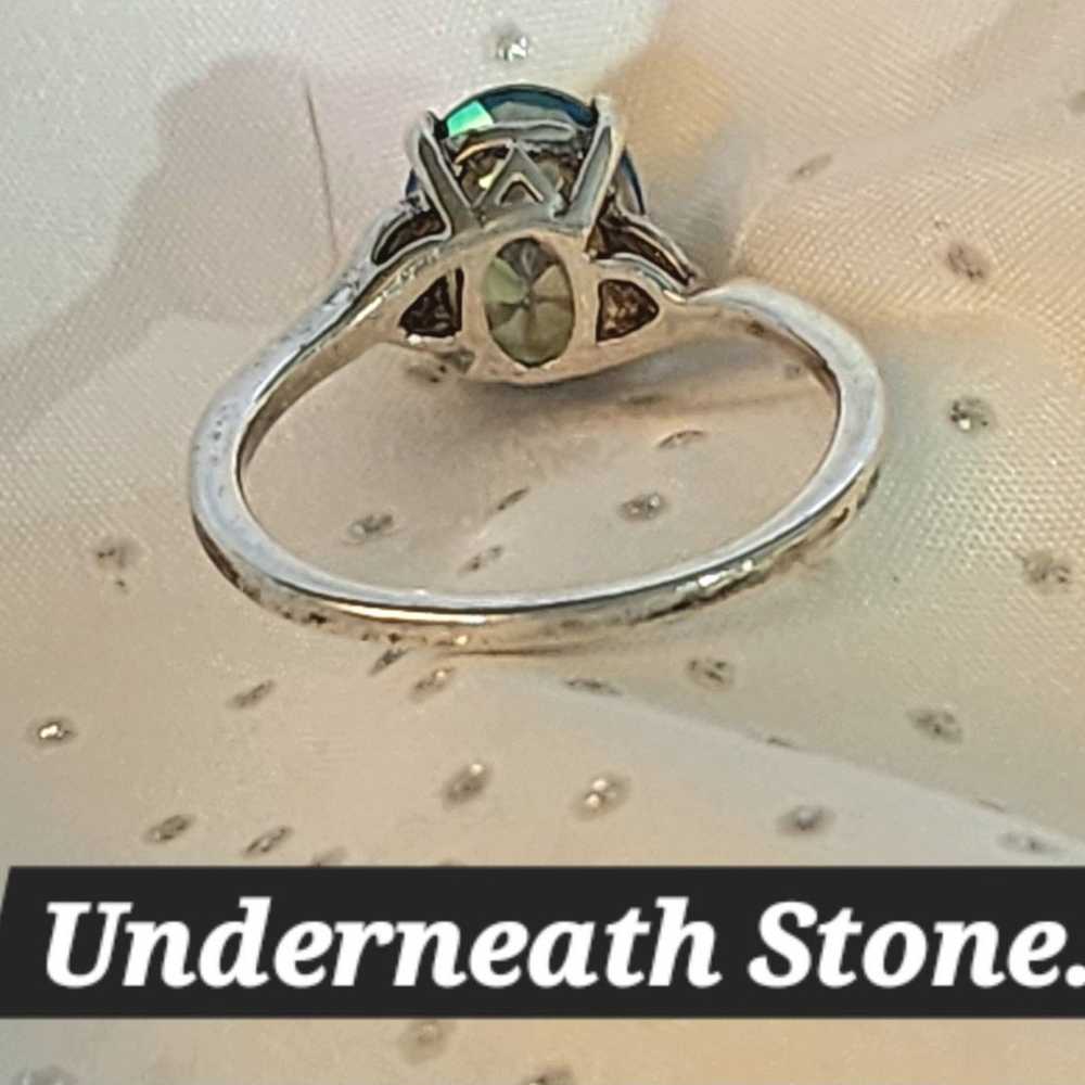 Sterling Silver w Gorgeous Stone Ring - image 5