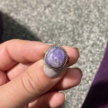 ML Charoite Sterling Silver Ring - image 1