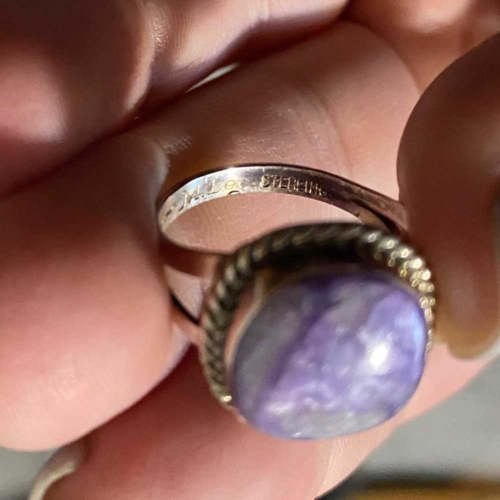 ML Charoite Sterling Silver Ring - image 5