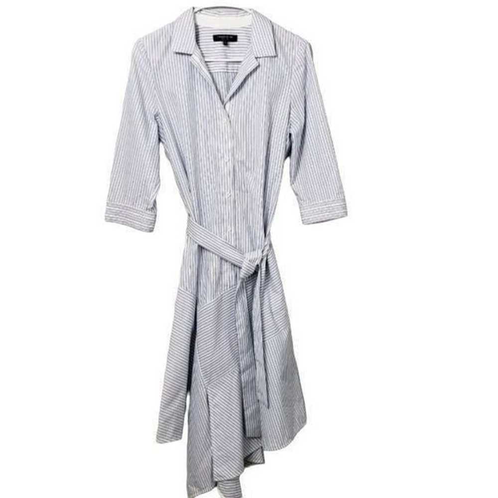 Lafayette 148 Casimir Shirt Dress Hankerchief Hem - image 2