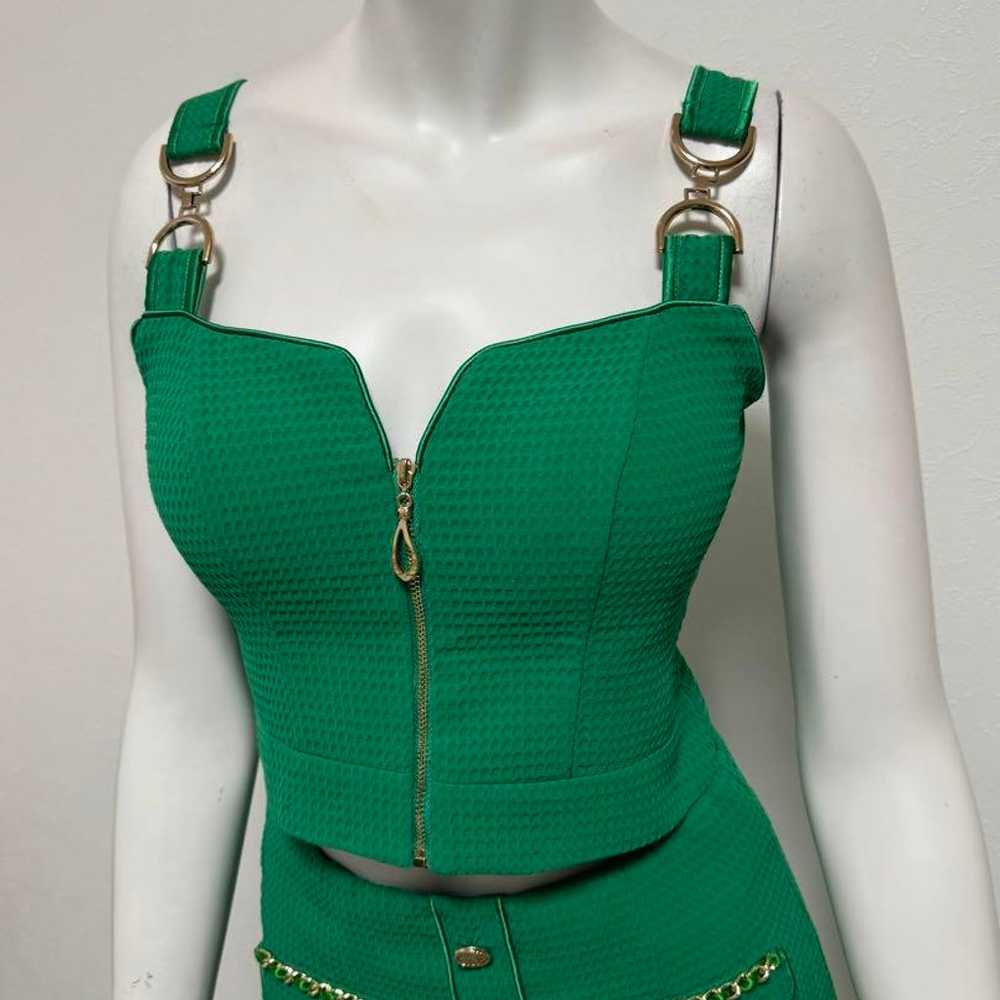 an green setup mini dress - image 2