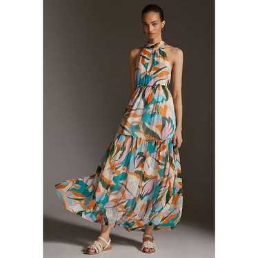 Anthropologie Maeve Keyhole Halter Maxi Dress Siz… - image 1