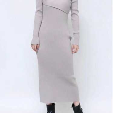 MERCURYDUO 2WAY Asymmetrical Twist Knit Dress - image 1