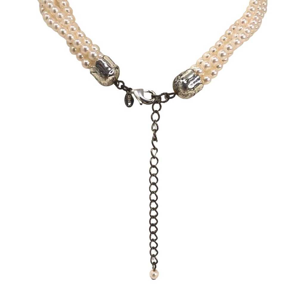 Elegant RMN Faux Pearl Multi Strand Bead Necklace… - image 4