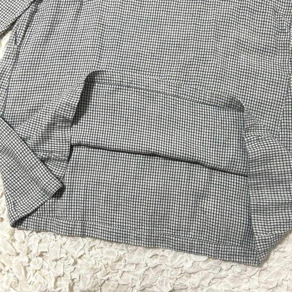 45R Cotton One-piece Dress Check Grey Blue Size 0 - image 3