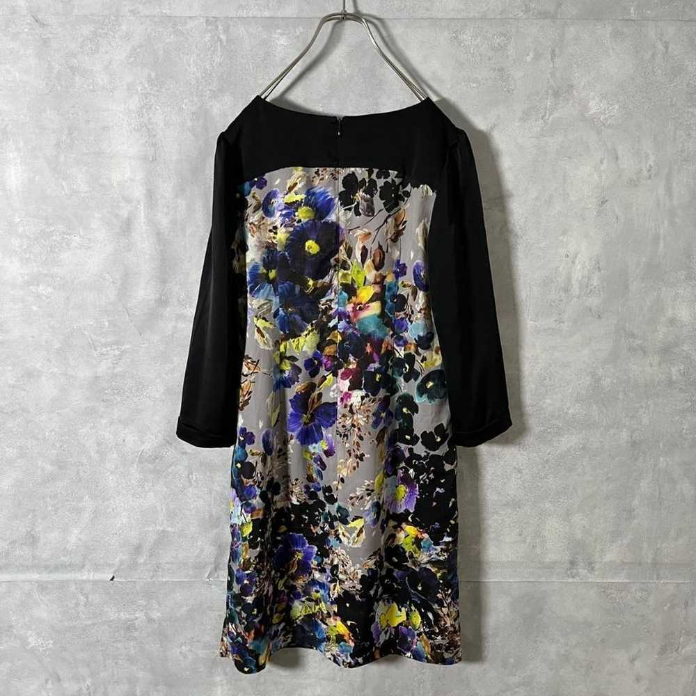 sunauna Sunauna Floral Pattern Long Sleeve Dress … - image 3