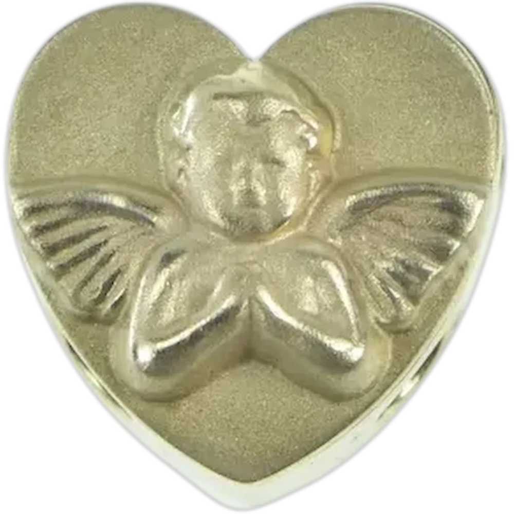 14K St Raphael Baby Angel Slide Bracelet Charm/Pe… - image 1