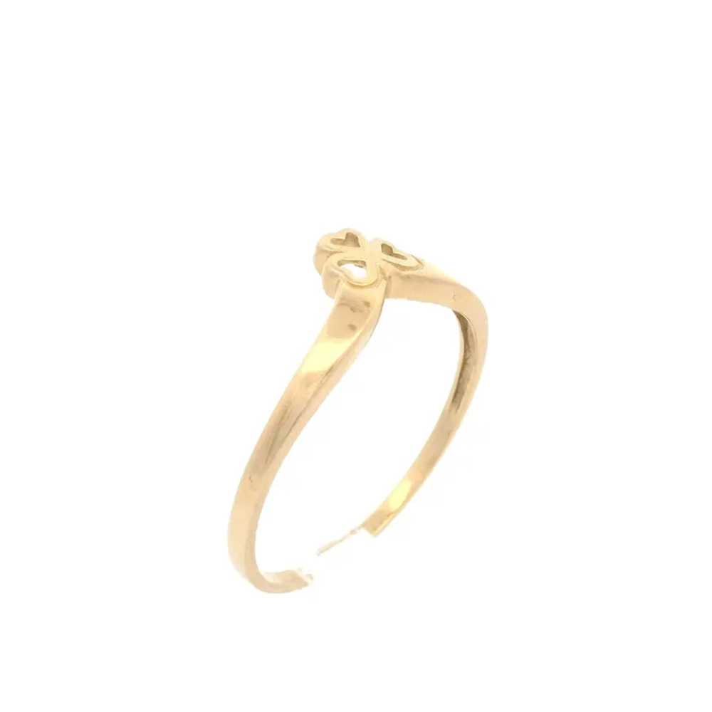 Classic Solid 14k Yellow Gold Lucky Irish Clover … - image 11