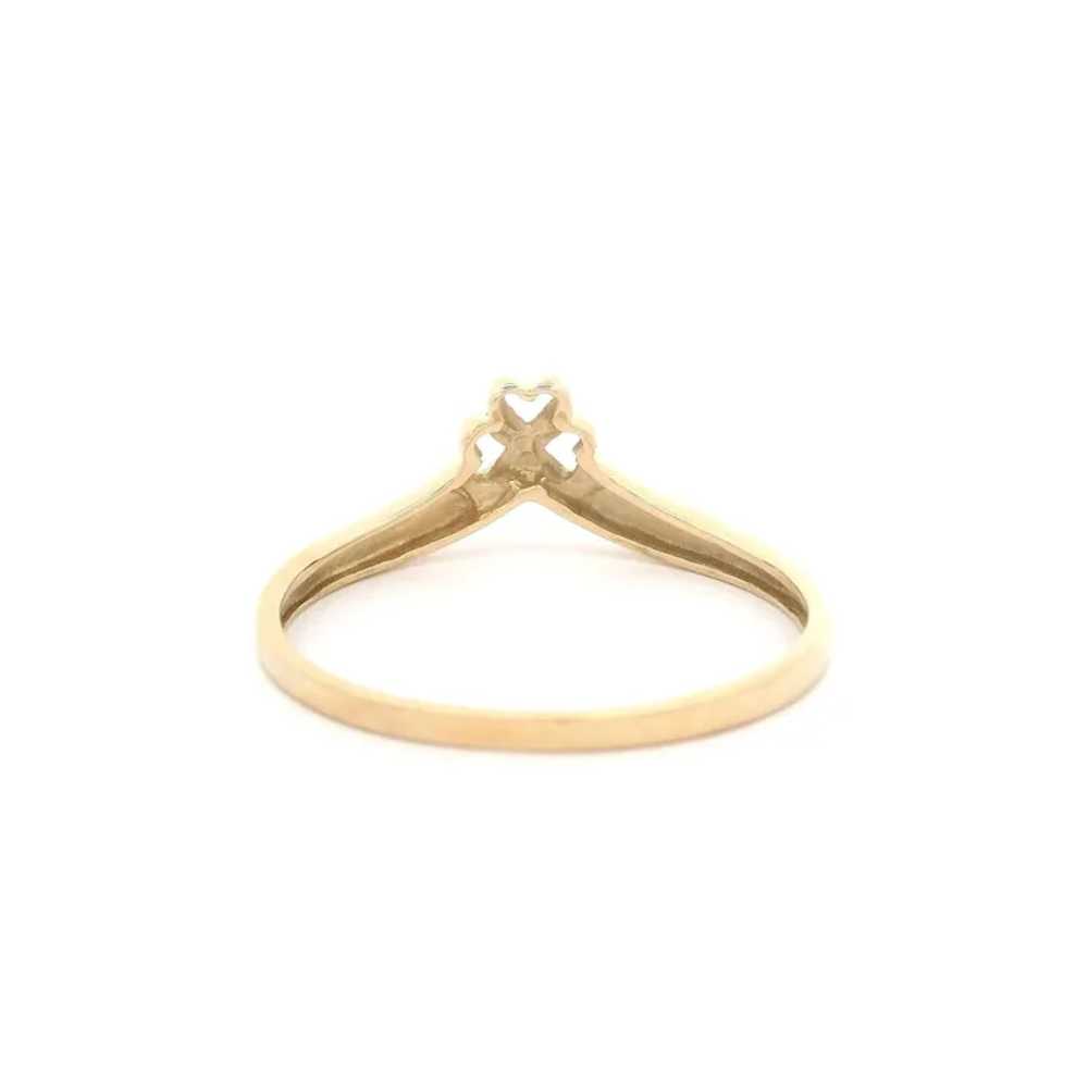 Classic Solid 14k Yellow Gold Lucky Irish Clover … - image 7