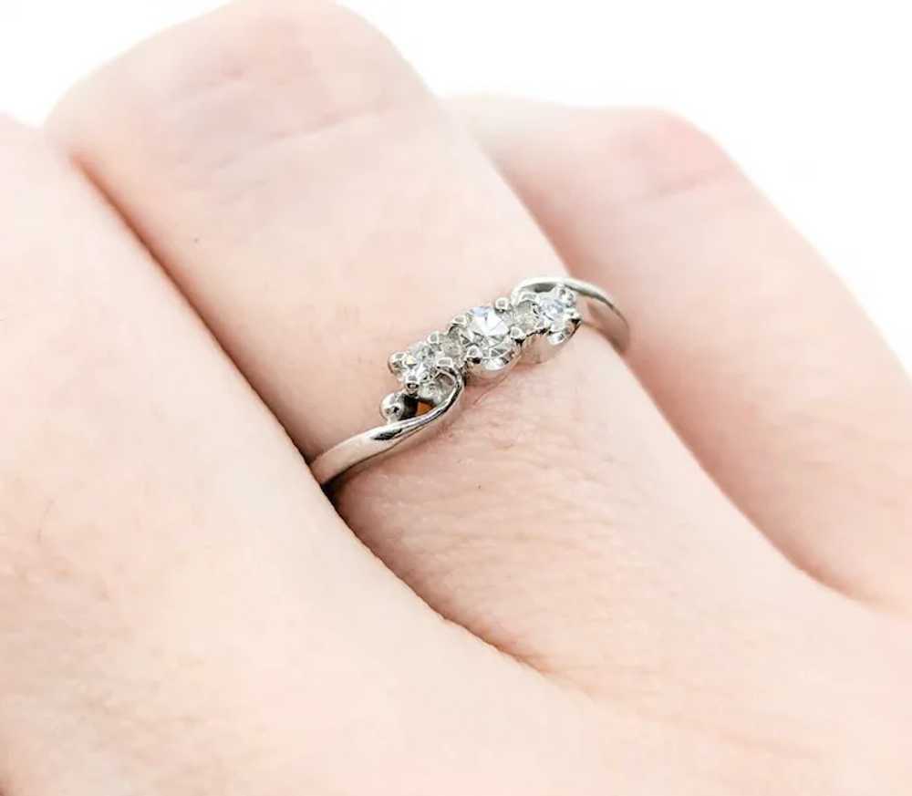 Elegant Diamond Bridal Ring in 14k White Gold - image 10