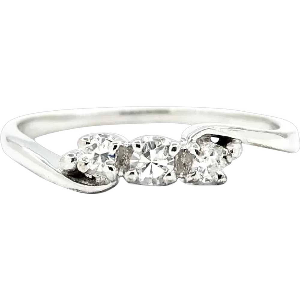 Elegant Diamond Bridal Ring in 14k White Gold - image 1