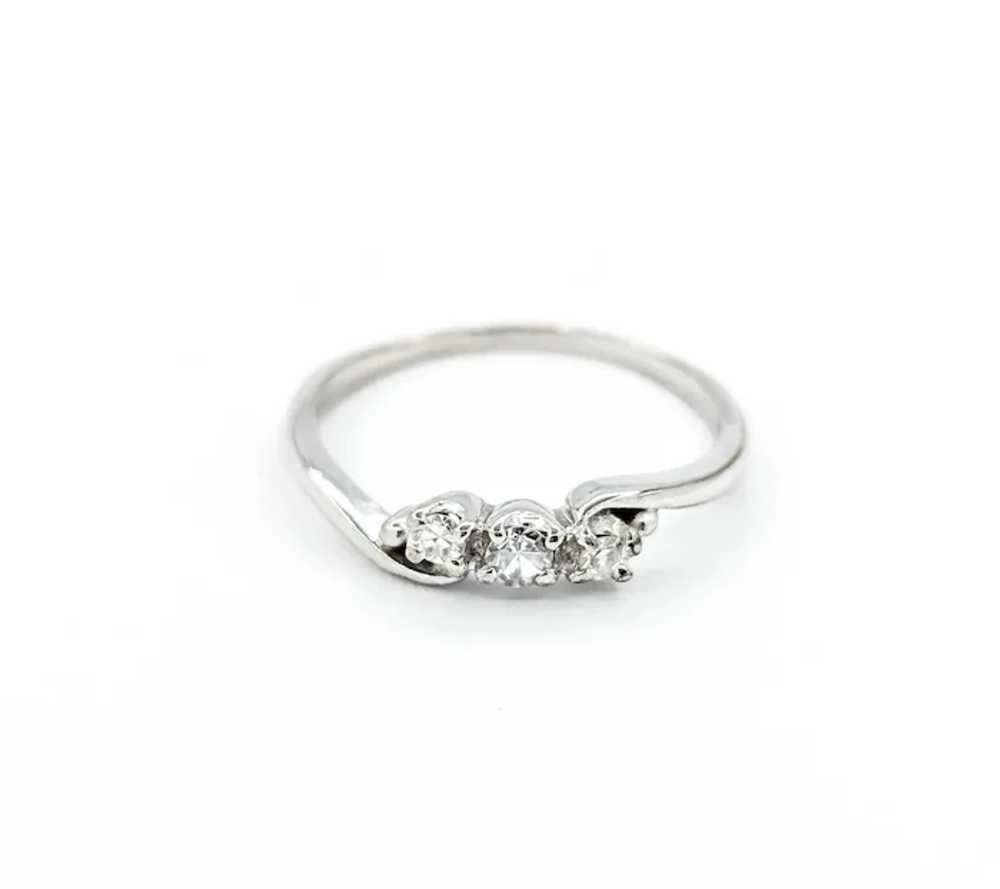 Elegant Diamond Bridal Ring in 14k White Gold - image 4