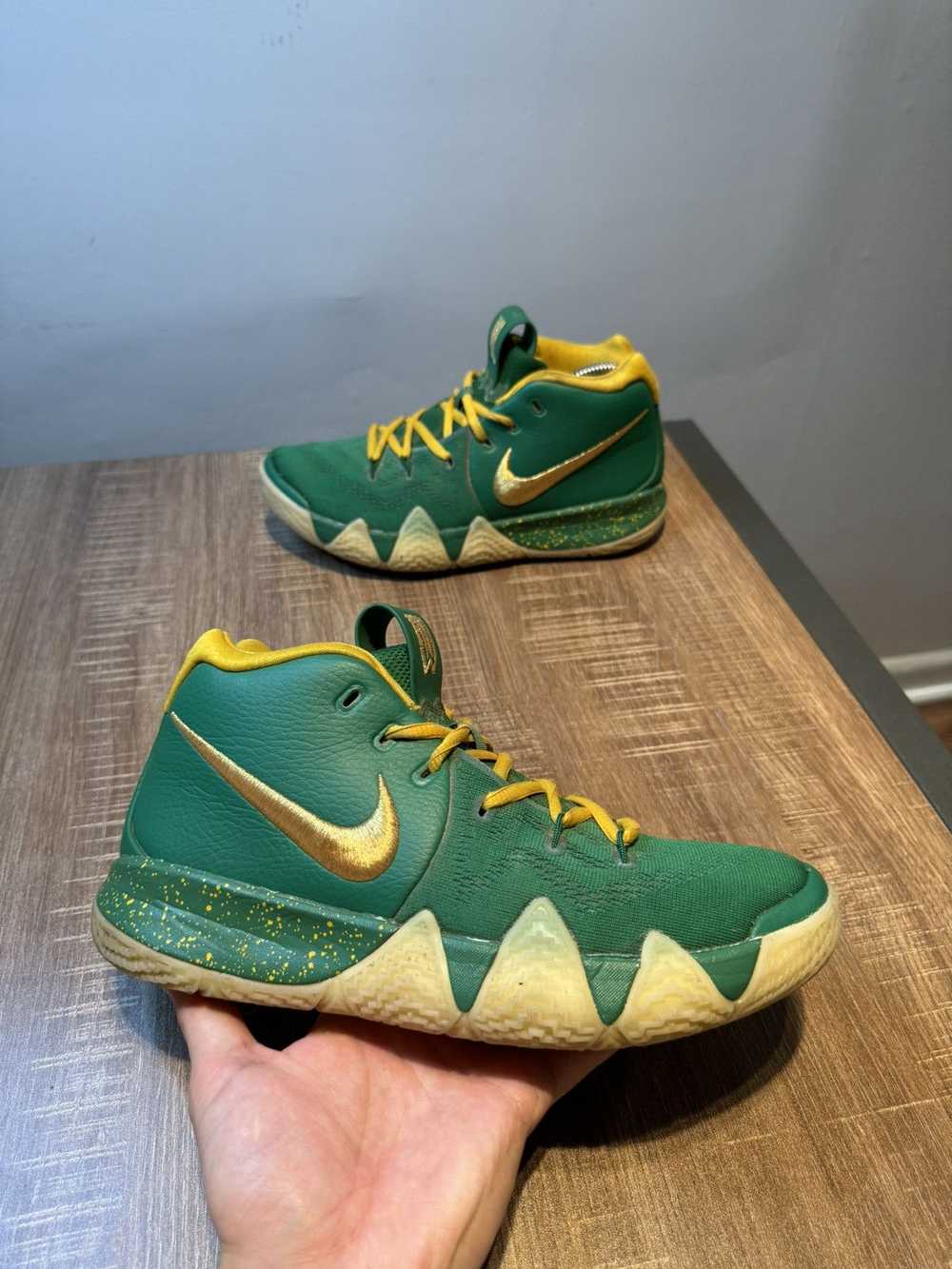 Nike Nike Kyrie 4 ID By You Green Basketball Shoe… - image 1