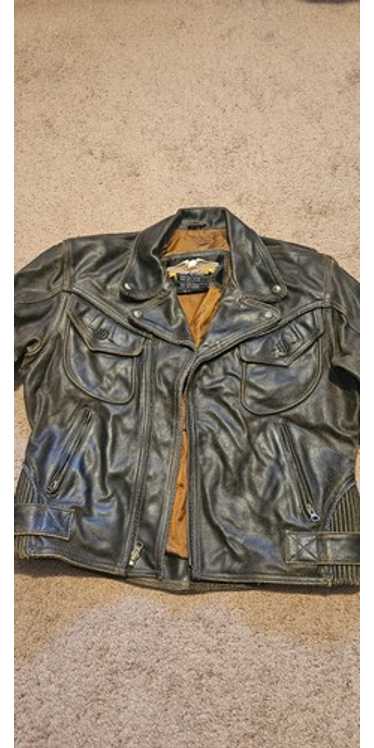 レア Harley Davidson ヴィンテージ　レザー ジャケット Mサイズ Harley-Davidson ブラックレザージャケット XL - メルカリ
