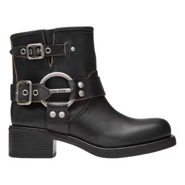 Miu Miu Leather biker boots