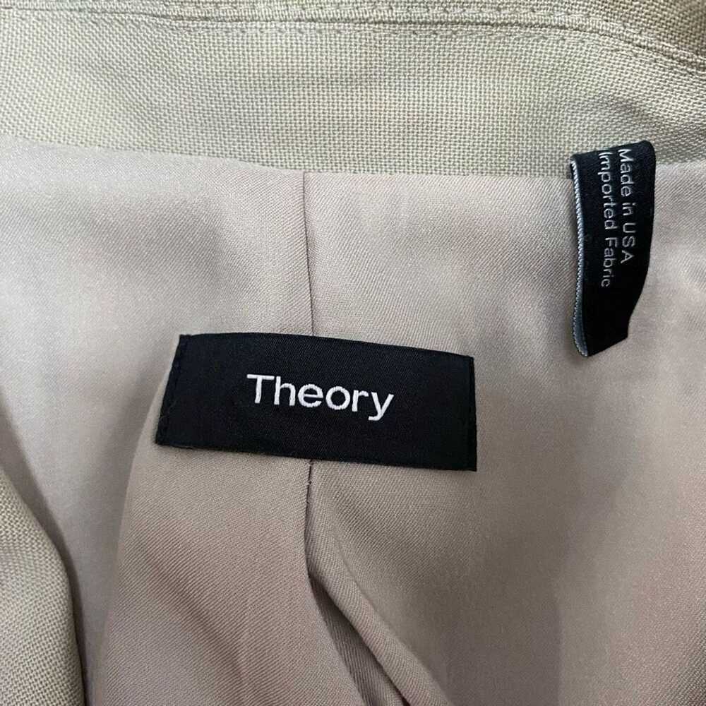 Theory Theory neutral tan two-button blazer | Sz 4 - image 4