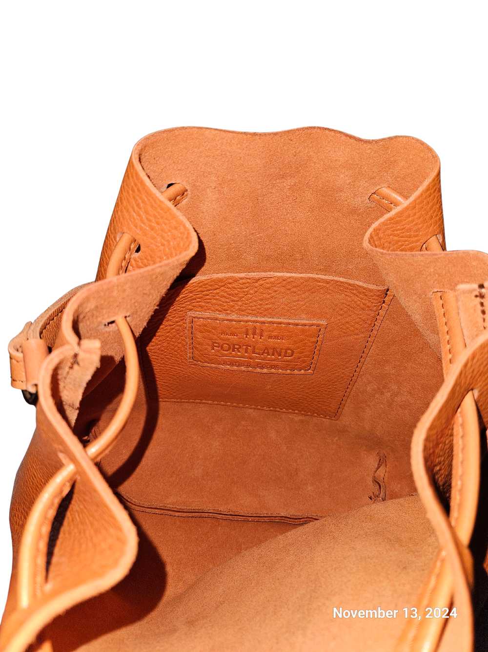 Portland Leather Bucket Bag - image 4