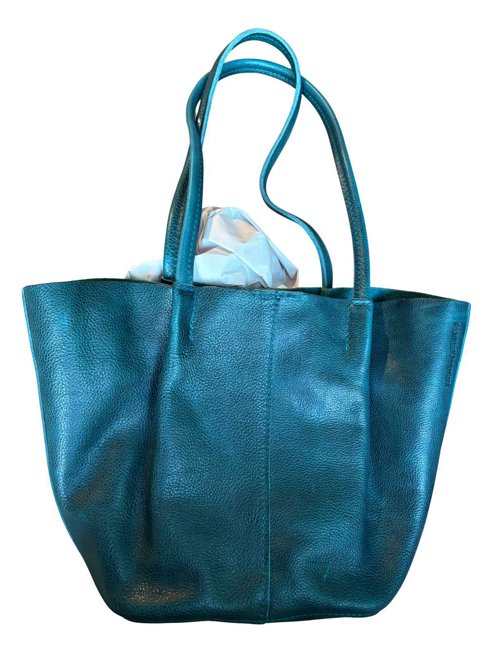 Portland Leather Large Lagoon Devan Bucket Tote (… - image 1