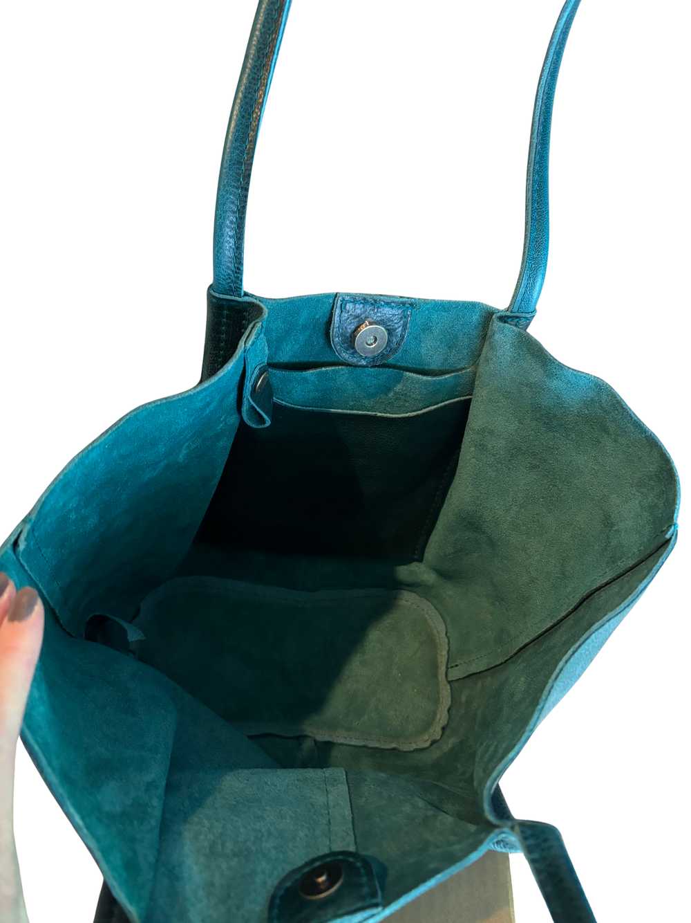 Portland Leather Large Lagoon Devan Bucket Tote (… - image 3