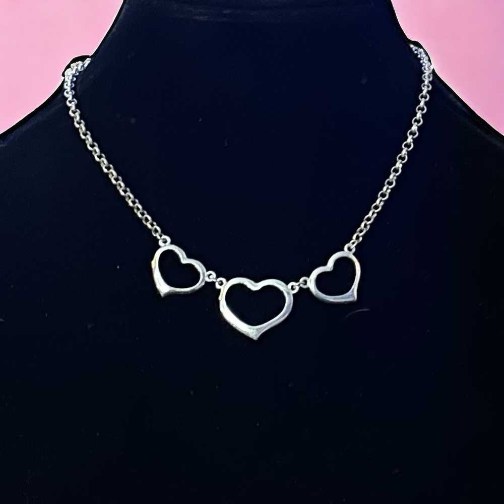 Other Liz & Co triple heart necklace - image 1