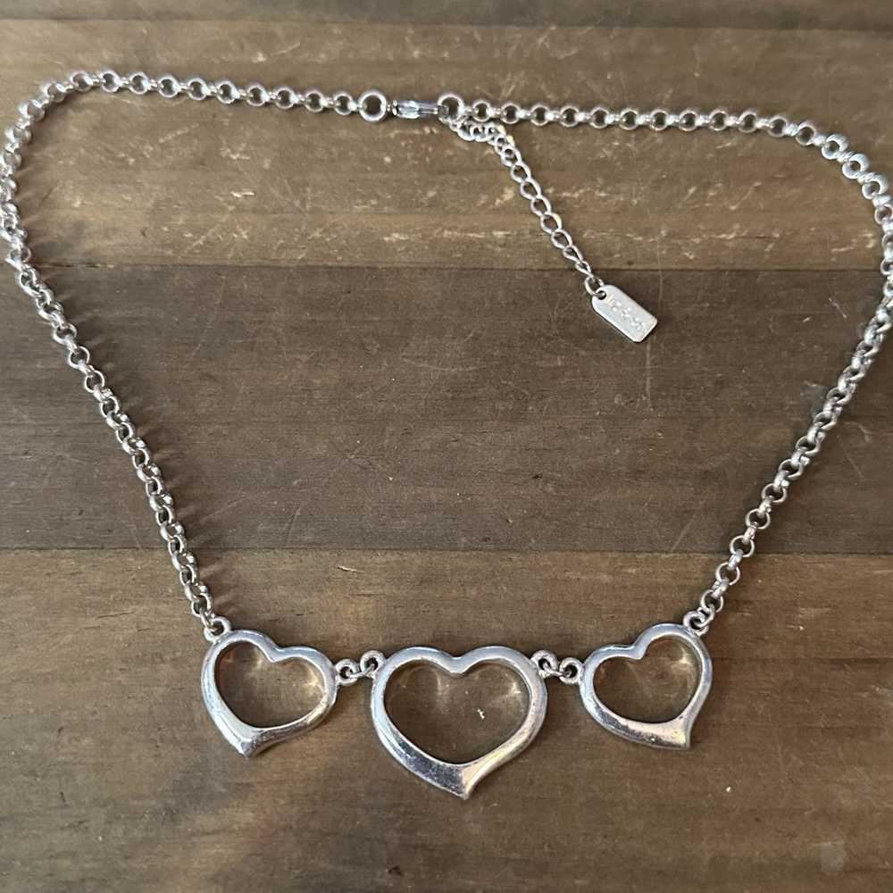 Other Liz & Co triple heart necklace - image 2