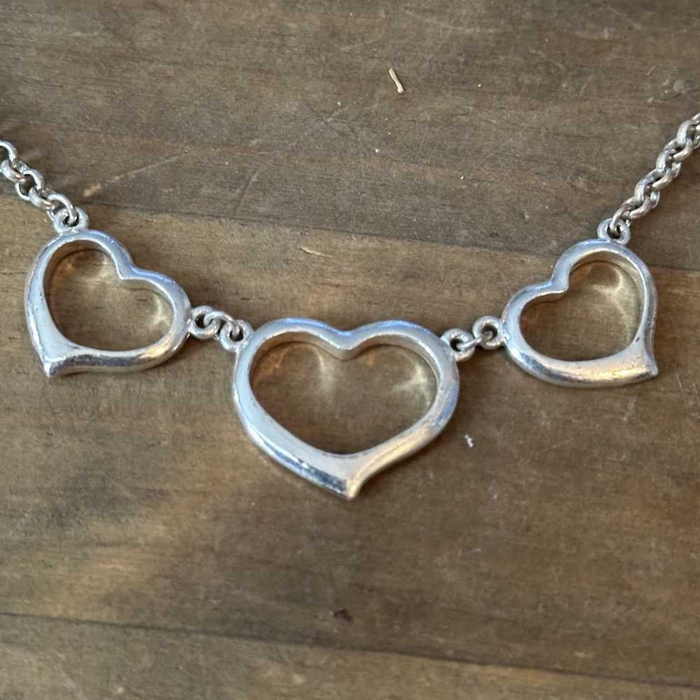 Other Liz & Co triple heart necklace - image 4