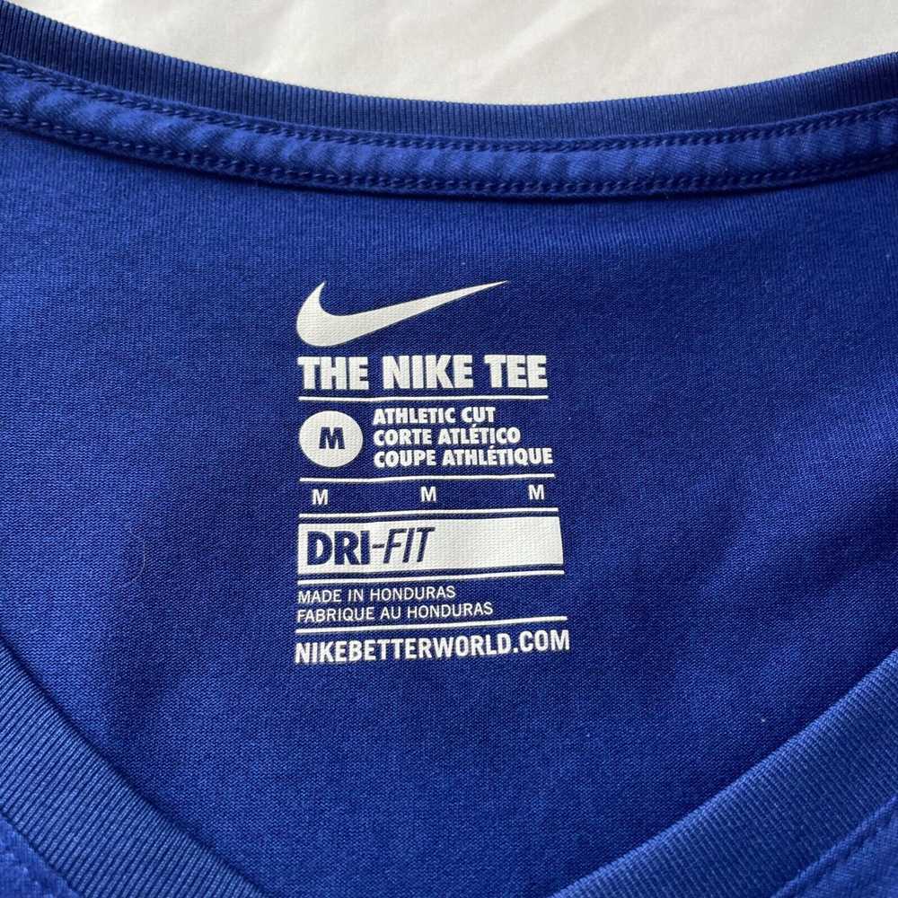 Nike Nike Tee Blue Athletic Cut Long Sleeve V-Nec… - image 6