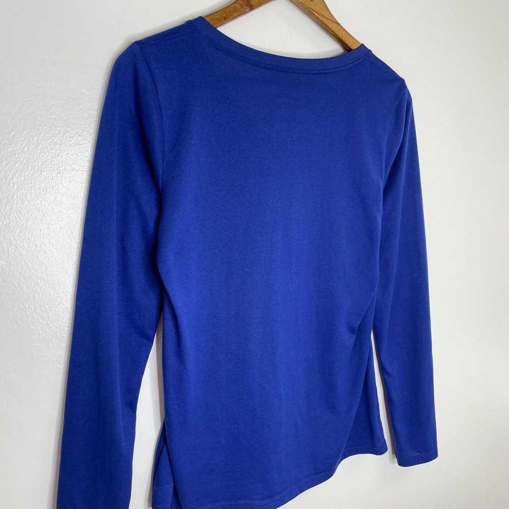 Nike Nike Tee Blue Athletic Cut Long Sleeve V-Nec… - image 8