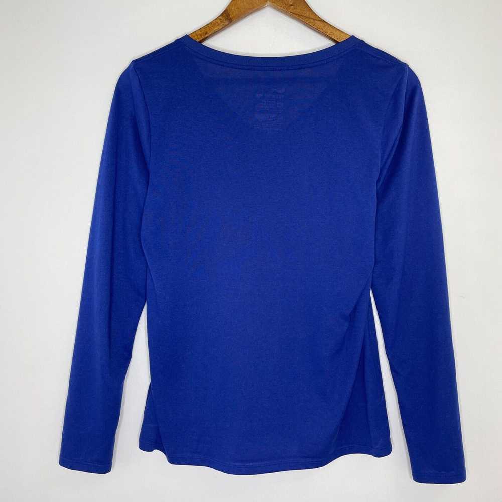 Nike Nike Tee Blue Athletic Cut Long Sleeve V-Nec… - image 9