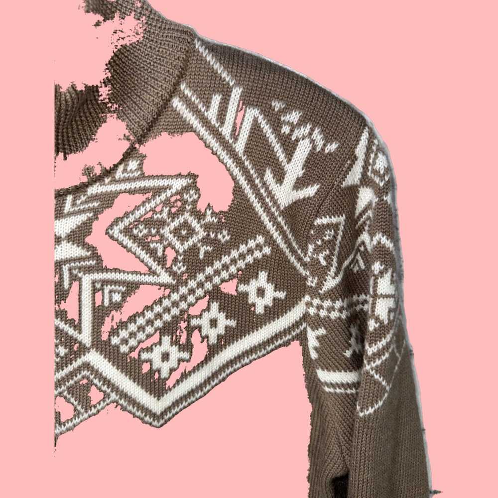 Blend Norge Nordic Print Cardigan Womens Wool Ble… - image 4