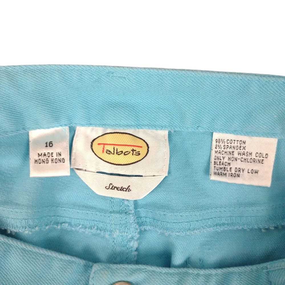 Vintage TALBOTS Women's Turquoise Stretch Denim J… - image 2