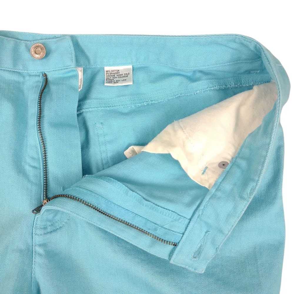 Vintage TALBOTS Women's Turquoise Stretch Denim J… - image 4