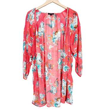 Other Torrid Coral Floral Lace Kimono Duster Sz 1X